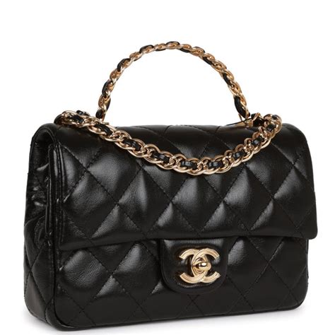 chanel with handle|chanel flap with handle.